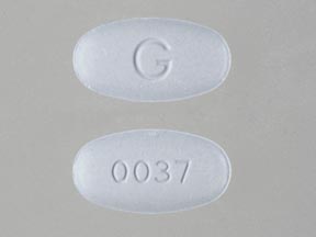 Pill G 0037 Blue Oval is Acyclovir