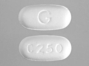 Pill G C 250 White Oval is Clarithromycin