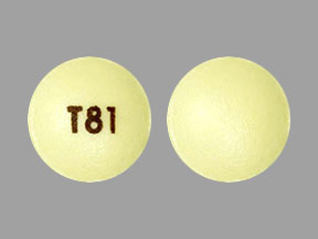 Pill T81 Yellow Round is Aspirin Enteric Coated