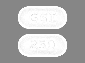 Pill GSI 250 White Capsule/Oblong is Viread