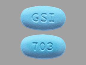 Pill GSI 703 Blue Oval is Truvada