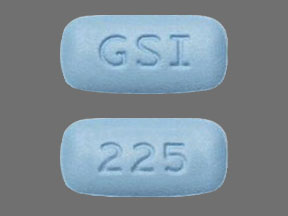 Pill GSI 225 Blue Rectangle is Descovy