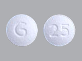 Pill G 25 White Round is Topiramate