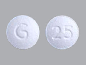 Pill G 25 White Round is Topiramate