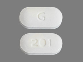 Pill G 201 White Capsule/Oblong is Telmisartan