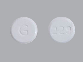 Pill G 229 White Round is Lamotrigine (Chewable, Dispersible)