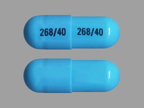 Pill 268 40 268 40 Blue Capsule/Oblong is Atomoxetine Hydrochloride