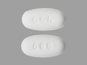 Pill G44 600 White Oval is Linezolid