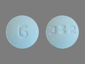 Pill G 382 Blue Round is Eszopiclone