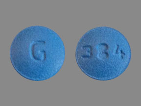 Pill G 384 Blue Round is Eszopiclone
