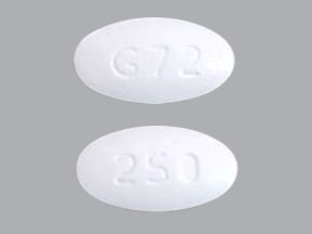 Pill G72 250 White Elliptical/Oval is Ursodiol