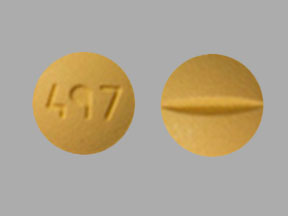 Pill 497 Yellow Round is Zolmitriptan