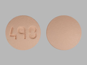 Pill 498 Pink Round is Zolmitriptan