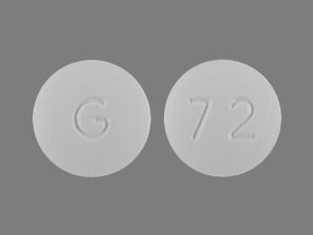 Pill Imprint G 72 (Frovatriptan Succinate 2.5 mg (base))