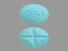 Pill 041 1 0 m g Blue Round is Amphetamine Sulfate