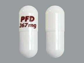 Pill PFD 267 mg White Capsule/Oblong is Esbriet