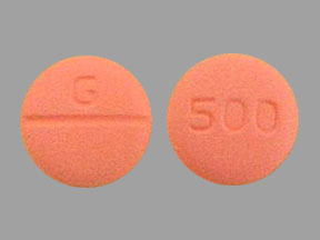Pill G 500 Orange Round is Methocarbamol