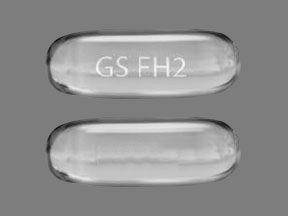 Pill GS FH2 Clear Capsule/Oblong is Lovaza