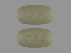 Pill GS YX7 Green Oval is Requip XL