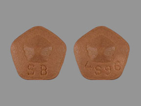 Pill 4896 SB Brown Five-sided is Requip