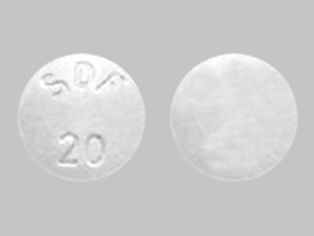 Pill SDF 20 White Round is Sildenafil Citrate