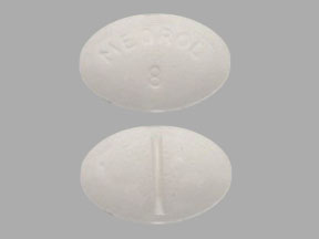 Pill MEDROL 8 White Elliptical/Oval is Medrol