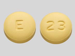 Pill E 23 Yellow Round is Topiramate