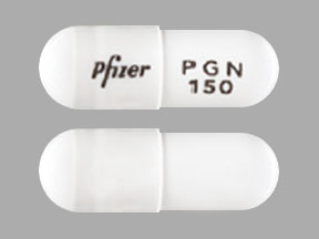 Pill Pfizer PGN 150 White Capsule/Oblong is Lyrica