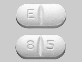 E 8 5 Pill White Elliptical Oval 17 00mm Drugs Com Pill Identifier