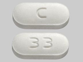 Pill C 33 White Capsule-shape is Sumatriptan Succinate