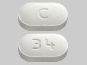 C 34 Pill White Capsule/Oblong 12mm - Pill Identifier