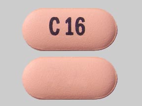 Pill C 16 Orange Capsule/Oblong is Cefprozil