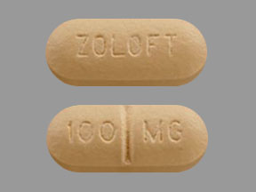 Pill ZOLOFT 100 MG Yellow Oval is Zoloft