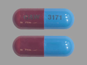 Pill G&W 3171 Blue Capsule/Oblong is Clindamycin Hydrochloride