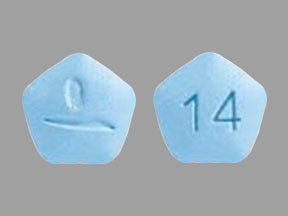 Pill Logo 14 Blue Five-sided is Aubagio