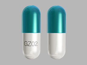 Pill GZ02 Green & White Capsule/Oblong is Cerdelga