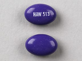 Pill HAW 513 Purple Oval is Utira-C
