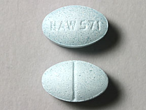 Pill HAW 571 Blue Elliptical/Oval is Dytan
