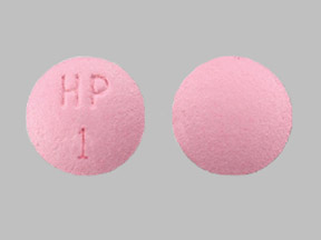 Pill HP 1 Pink Round is Hydralazine Hydrochloride