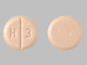 Pill H 3 Peach Round is Hydrochlorothiazide