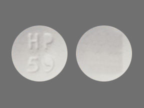 Pill HP 59 White Round is Verapamil Hydrochloride