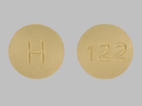 Pill H 122 Yellow Round is Ropinirole Hydrochloride