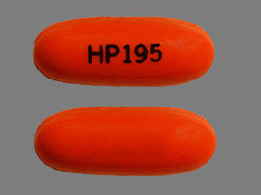 Pill HP 195 Peach Capsule/Oblong is Nifedipine