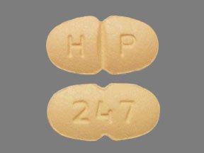 Pill H P 247 Orange Elliptical/Oval is Venlafaxine Hydrochloride