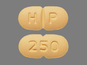 Pill H P 250 Orange Elliptical/Oval is Venlafaxine Hydrochloride