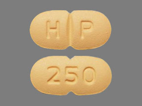 Pill H P 250 Orange Oval is Venlafaxine Hydrochloride