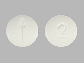 Pill 2 Arrow Logo White Round is Buprenorphine Hydrochloride (Sublingual)