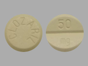 Pill CLOZARIL 50 mg Yellow Round is Clozaril