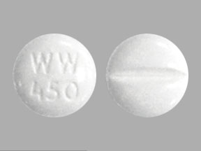 Pill WW 450 White Round is Phenobarbital
