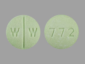 Pill W W 772 Green Round is Isosorbide Dinitrate